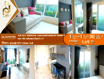 Condos for sale : DL26090198 Condo for sale, The Key Udomsuk Chaloemphrakiat Rama 9 near BTS Udom Suk, ready to move in, call urgently 0653619502 LineID @952jdxxk