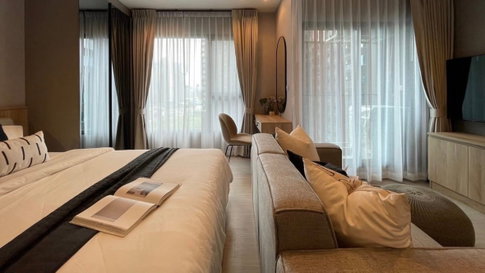 สตูดิโอ | 1 ห้องน้ำ | MRT Phra Ram 9 | 28 ตร.ม. | 22,000 บาท/เดือน | ชั้น 20 — Life Asoke Rama 9 กรุงเทพฯ