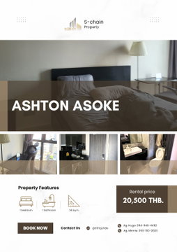 🏙️✨ ติด MRT Sukhumvit เพียง 20 ม. ใจกลางอโศก เดินทางสะดวกสุดๆ ห้อง 1 Bed พร้อมอยู่ 🖤 Ashton Asoke ✨ NO-026