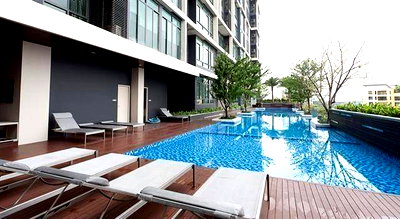 คอนโดให้เช่า : 2 ห้องนอน | 2 ห้องน้ำ | BTS Udom Suk | 62 ตร.ม. | 27,000 บาท/เดือน | ชั้น 10 — Ideo Blucove Sukhumvit กรุงเทพฯ