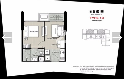 1 ห้องนอน | 1 ห้องน้ำ | BTS Asok | 31 ตร.ม. | 28,000 บาท/เดือน | ชั้น 20 — Edge Sukhumvit 23 กรุงเทพฯ