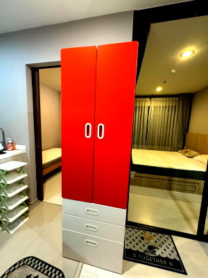 คอนโดให้เช่า : 2 ห้องนอน | 1 ห้องน้ำ | MRT Phetchaburi | 35 ตร.ม. | 20,000 บาท/เดือน | ชั้น 34 — Life Asoke กรุงเทพฯ