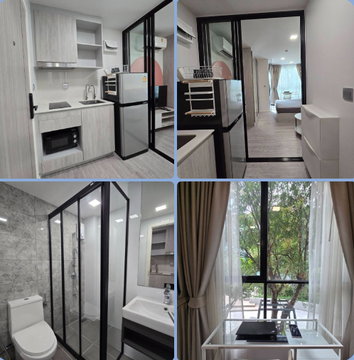 1 ห้องนอน | 1 ห้องน้ำ | BTS Udom Suk | 32 ตร.ม. | 16,000 บาท/เดือน | ชั้น 13 — Elio Del Nest กรุงเทพฯ