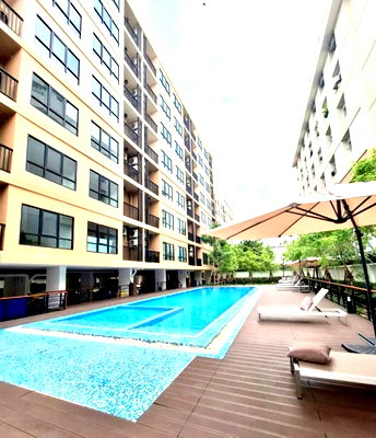 Condos for rent : 1Bed | 1Bath | BTS Samrong | 28sqm | THB 12,000/mo | Fl.6 — Ikon Sukhumvit 77 Bangkok