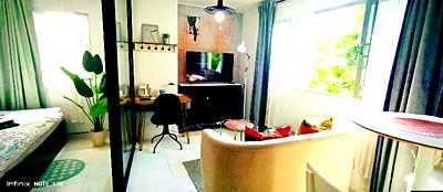 Condos for rent : Short Rent condo near BTS Onnut Garden Canal View Fully Furnished  Fully Equipped 