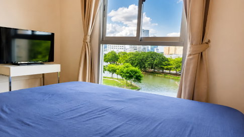 1 ห้องนอน | 1 ห้องน้ำ | MRT Si Lom | 36 ตร.ม. | 9,000 บาท/เดือน | ชั้น 5 — Parkland Srinakarin Lakeside กรุงเทพฯ