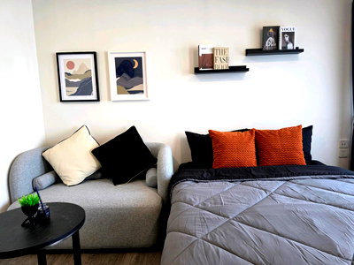 Condos for rent : 1Bed | 1Bath | BTS Yaek Lam Sali | 25sqm | THB 13,000/mo | Fl.22 — Ideo Ramkhamhaeng – Lam Sali Bangkok