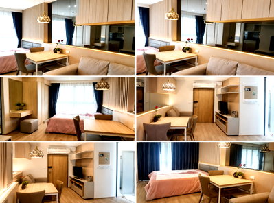 Condos for rent : Studio | 1Bath | BTS Bang Na | 26sqm | THB 12,000/mo | Fl.19 — Ideo O2 Bangkok