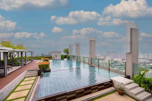 1 ห้องนอน | 1 ห้องน้ำ | MRT Huai Khwang | 46 ตร.ม. | 25,000 บาท/เดือน | ชั้น 24 — Rhythm Ratchada-Huaikwang กรุงเทพฯ