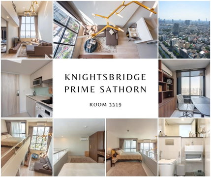 1Bed | 1Bath | BTS Chong Nonsi | 44sqm | THB 28,000/mo | Fl.33 — Knightsbridge Prime Sathorn Bangkok