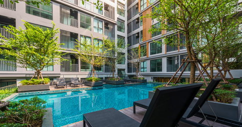 1Bed | 1Bath | BTS Udom Suk | 26sqm | THB 9,000/mo | Fl.8 — The Excel Udomsuk Bangkok