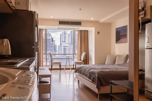 Studio | 1Bath | BTS Nana | 30sqm | THB 15,000/mo | Fl.8 — The Trendy Condominium Bangkok