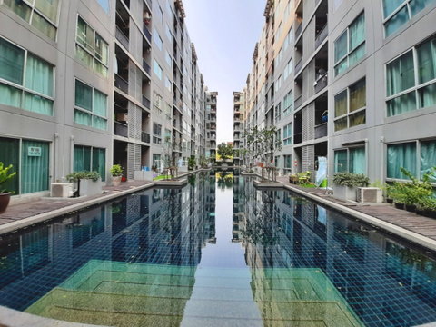 1Bed | 1Bath | MRT Huai Khwang | 35sqm | THB 10,000/mo | Fl.4 — A Space Play Ratchada-Sutthisan Bangkok