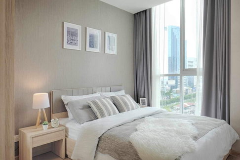 1Bed | 1Bath | MRT Phra Ram 9 | 26sqm | THB 15,000/mo | Fl.12 — Noble Revolve Ratchada Bangkok