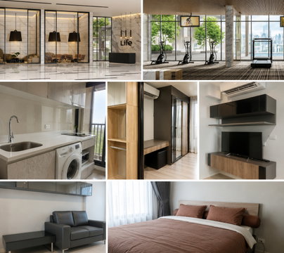 1 ห้องนอน | 1 ห้องน้ำ | BTS Asok | 30 ตร.ม. | 17,000 บาท/เดือน | ชั้น 17 — Life Asoke กรุงเทพฯ