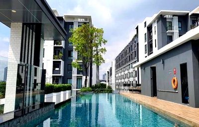 คอนโดให้เช่า : 2 ห้องนอน | 1 ห้องน้ำ | BTS Bearing | 31 ตร.ม. | 12,000 บาท/เดือน | ชั้น 8 — Notting Hill Sukhumvit 105 กรุงเทพฯ