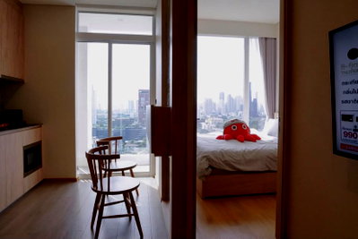 Condos for rent : 1Bed | 1Bath | MRT Sukhumvit | 34sqm | THB 25,000/mo | Fl.17 — Siamese Exclusive Sukhumvit 42 Bangkok