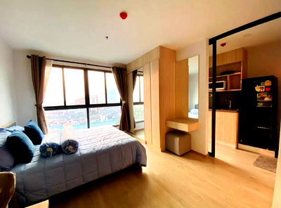 Condos for rent : Studio | 1Bath | BTS Bang Na | 27sqm | THB 10,000/mo | Fl.15 — Ideo O2 Bangkok