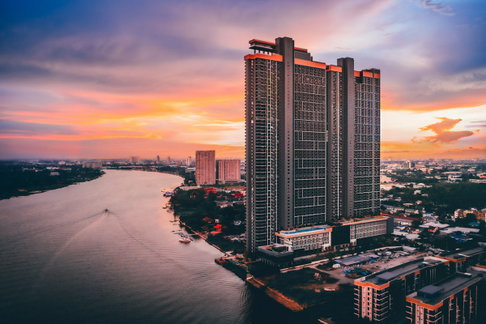 1Bed | 1Bath | MRT Phra Nang Klao Bridge | 27sqm | THB 13,000/mo | Fl.33 — The Politan Aqua Bangkok