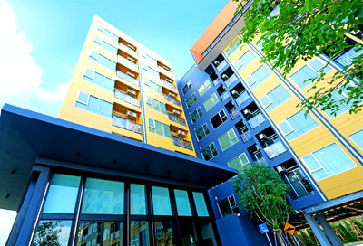 คอนโดให้เช่า : 1 ห้องนอน | 1 ห้องน้ำ | BTS Bang Chak | 29 ตร.ม. | 10,000 บาท/เดือน | ชั้น 4 — Plum Condo Sukhumvit 62 กรุงเทพฯ
