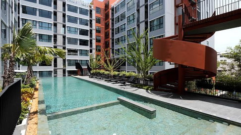 1Bed | 1Bath | MRT Si Lom | 28sqm | THB 9,000/mo | Fl.5 — Cube Loft Srinakarin - Theparak Bangkok
