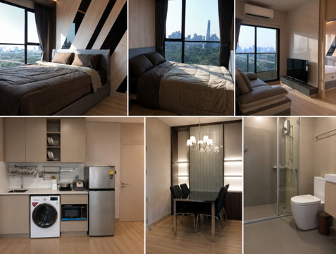 2 ห้องนอน | 1 ห้องน้ำ | ARL Makkasan | 43 ตร.ม. | 30,000 บาท/เดือน | ชั้น 20 — Lumpini Suite Phetchaburi - Makkasan กรุงเทพฯ