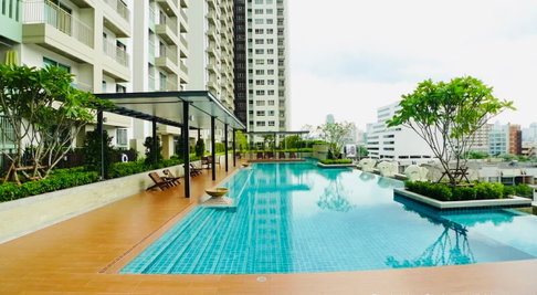 1Bed | 1Bath | MRT Phra Ram 9 | 33sqm | THB 15,000/mo | Fl.6 — Lumpini Place Rama 9 Sation Bangkok