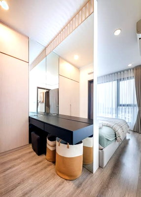Condos for rent : 2Bed | 1Bath | BTS Udom Suk | 54sqm | THB 37,000/mo | Fl.15 — Ideo Mobi Sukhumvit 66 Bangkok