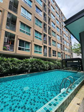 1Bed | 1Bath | BTS Samrong | 28sqm | THB 9,000/mo | Fl.8 — Niche Id Sukhumvit 113 Train Bangkok