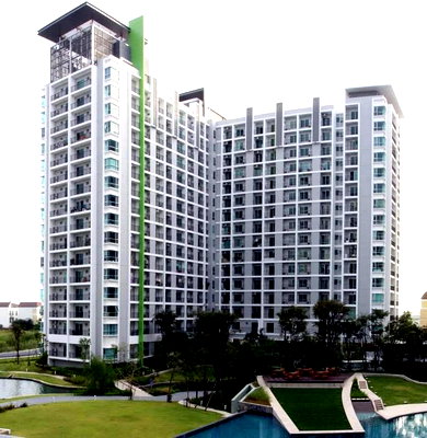 คอนโดให้เช่า : 1 ห้องนอน | 1 ห้องน้ำ | BTS Si La Salle | 36 ตร.ม. | 9,000 บาท/เดือน | ชั้น 9 — Parkland Srinakarin กรุงเทพฯ