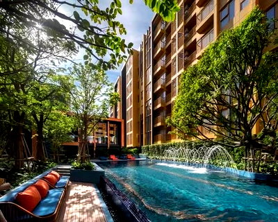 คอนโดให้เช่า : 1 ห้องนอน | 1 ห้องน้ำ | BTS On Nut | 32 ตร.ม. | 17,000 บาท/เดือน | ชั้น 8 — The Base Sukhumvit 50 กรุงเทพฯ