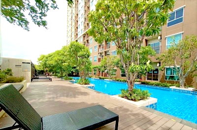 Condos for rent : 1Bed | 1Bath | BTS Pak Nam | 30sqm | THB 7,000/mo | Fl.4 — Parkland Lite Sukhumvit - Paknam Bangkok