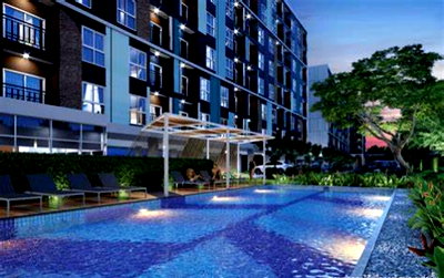 คอนโดให้เช่า : 2 ห้องนอน | 1 ห้องน้ำ | BTS Punnawithi | 44 ตร.ม. | 18,000 บาท/เดือน | ชั้น 4 — Lumpini Ville Sukhumvit 77 กรุงเทพฯ
