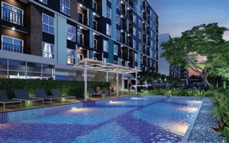 2Bed | 1Bath | BTS Punnawithi | 44sqm | THB 18,000/mo | Fl.4 — Lumpini Ville Sukhumvit 77 Bangkok