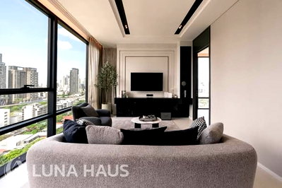 Condos for rent 62 BLOCS Market : 2Bed | 2Bath | BTS Thong Lo | 86sqm | THB 120,000/mo | Fl.17 — Luxury Lobby Bangkok