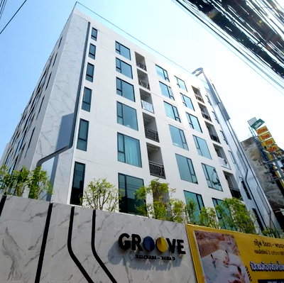 คอนโดให้เช่า : 1 ห้องนอน | 1 ห้องน้ำ | MRT Phra Ram 9 | 25 ตร.ม. | 15,000 บาท/เดือน | ชั้น 7 — Groove Condo Ratchada RAMA9 กรุงเทพฯ