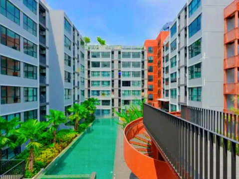 1Bed | 1Bath | BTS Srinagarindra | 28sqm | THB 10,000/mo | Fl.5 — Cube Loft Srinakarin Bangkok