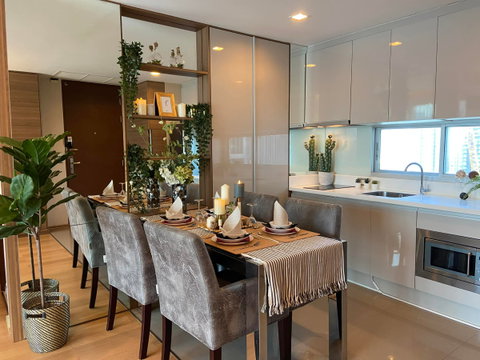 2Bed | 2Bath | MRT Phetkasem 48 | 76sqm | THB 40,000/mo | Fl.25 — The Address Asoke Bangkok