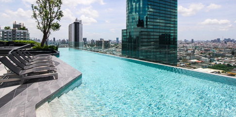 1 ห้องนอน | 1 ห้องน้ำ | MRT Phra Ram 9 | 44 ตร.ม. | 37,000 บาท/เดือน | ชั้น 16 — Knightsbridge Space Rama 9 กรุงเทพฯ