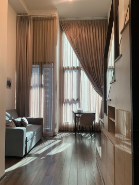 📣For Rent: Knightsbridge Space Rama 9 (MRT Rama 9) Duplex 1bed Fully furnished, @onestepliving