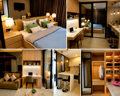 คอนโดให้เช่า : 1 ห้องนอน | 1 ห้องน้ำ | MRT Phetchaburi | 36 ตร.ม. | 25,000 บาท/เดือน | ชั้น 22 — Life Asoke กรุงเทพฯ