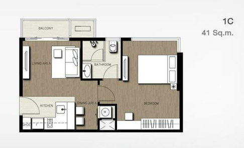 1Bed | 1Bath | BTS Saphan Khwai | 31sqm | THB 17,000/mo | Fl.16 — Onyx Phaholyothin Bangkok