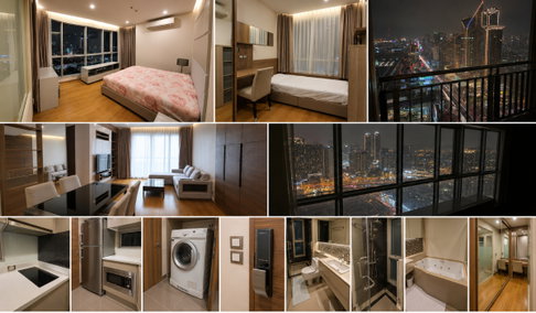 2Bed | 2Bath | MRT Phetchaburi | 75sqm | THB 45,000/mo | Fl.37 — The Address Asoke Bangkok