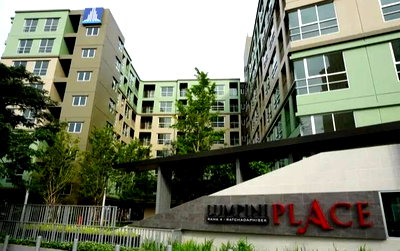 Condos for rent : 1Bed | 1Bath | MRT Queen Sirikit National Convention Centre | 22sqm | THB 12,000/mo | Fl.3 — Lumpini Place RAMA4-Ratchadaphisek Bangkok