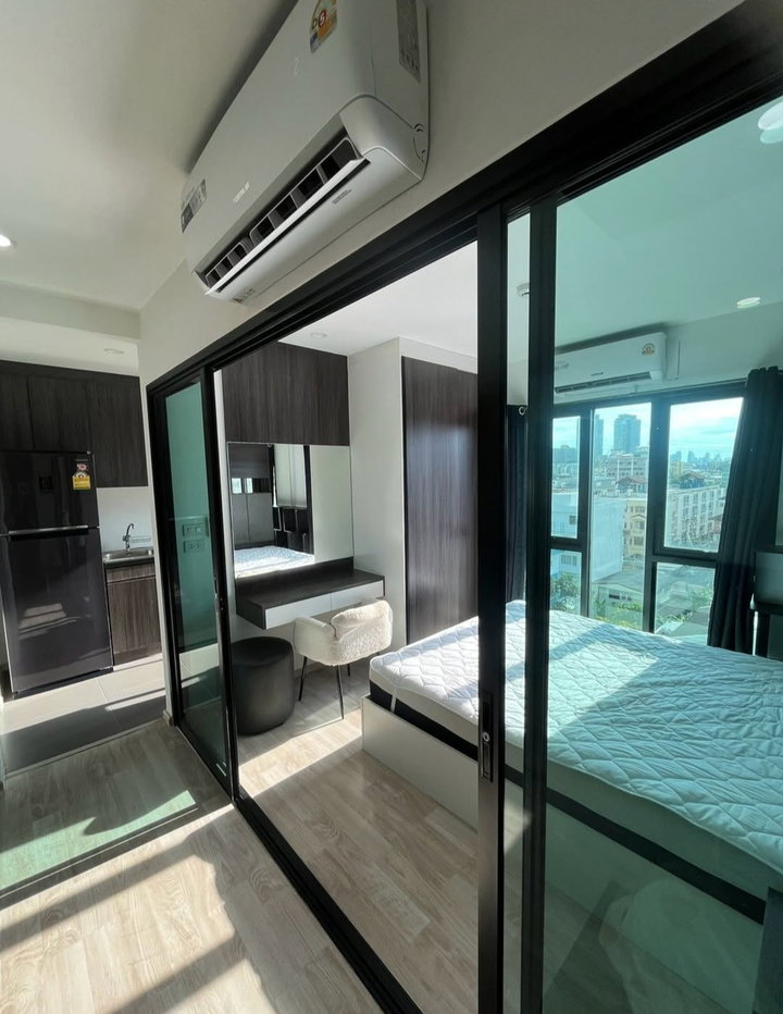 รูป ดีมาร์ก คอนโด @สุทธิสาร | 1 ห้องนอน 30 ตร.ม. **ค่าเช่า 12,000 บาท** MRT ห้วยขวาง | พร้อมอยู่ นัดชม แอดไลน์ ไอดี @property.ma  - รูปที่ 9/13