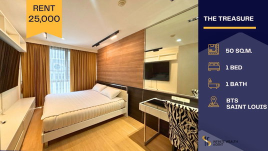 รูปภาพ ✨Rare large unit! The Treasure Pan Rd. near Wat Khaek | 1Bed 50sqm Premium furnished, easy travel | Rent 25,000 Book now!