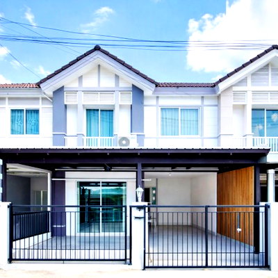 Townhouses for rent : 			Don Mueang near Rangsit University 1.3 km. Land area 20 sq.wa. 800 m. from Wat Nawong Songprapha Tow          