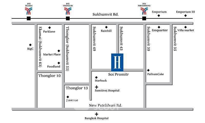 รูป คอนโด 1 ห้องนอน ให้เช่า H Sukhumvit 43 ใกล้ BTS พร้อมพงษ์ (ID 3272999) - รูปที่ 13/13