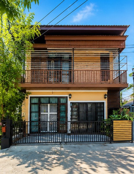 รูป กรุงเทพกรีฑา7 รถไฟฟ้าสายสีเหลือง ศรีกรีฑา 2.1กม. บ้านเดี่ยวหลังมุม 4 นอน 3 น้ำ 40 ตร.ว. 160 ตร.ม. นานาชาติเวลลิงตันคอลเลจ รามคำแหง60 - รูปที่ 1/8