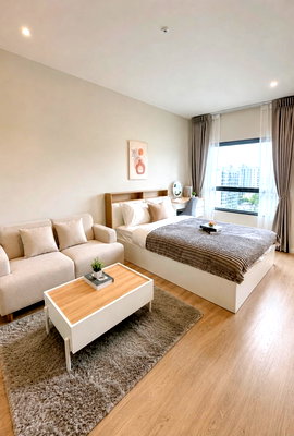 คอนโดให้เช่า : BESTPRICE ให้เช่า Rich Point @ BTS Wutthakat ห้องสวย เฟอร์ครบ ราคาพิเศษ 